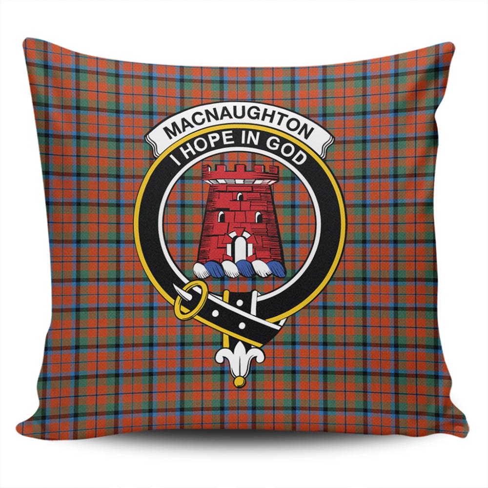 Clan MacNaughton Ancient Tartan Crest Pillow Cover IV62 Clan MacNaughton Tartan Today   