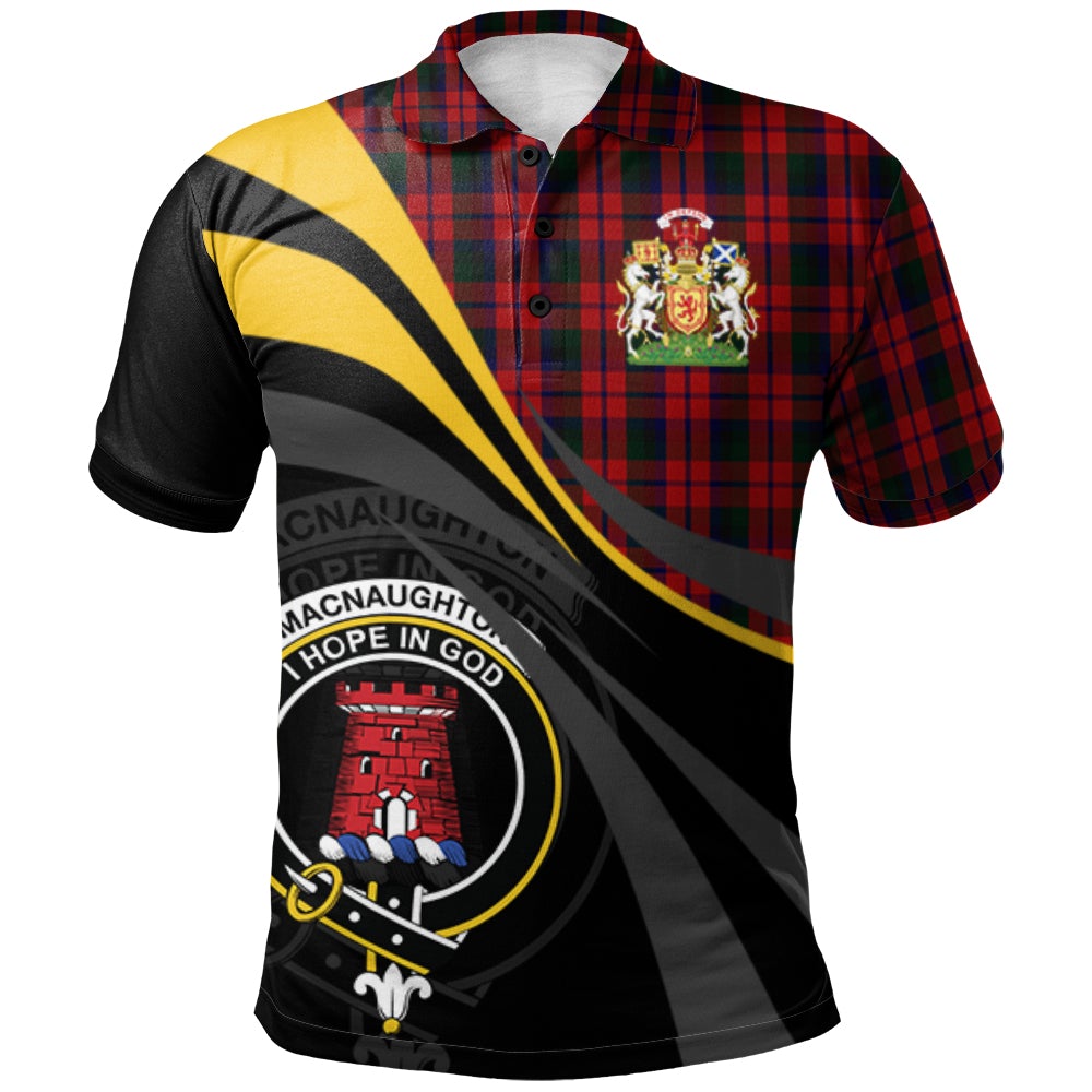 Clan MacNaughton (Logan) Tartan Polo Shirt - Royal Coat Of Arms Style US15 MacNaughton (Logan) Tartan Tartan Polo   