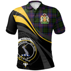 Clan MacNeil of Colonsay Highland Tartan Polo Shirt - Royal Coat Of Arms Style QG69 MacNeil of Colonsay Highland Tartan Tartan Polo   