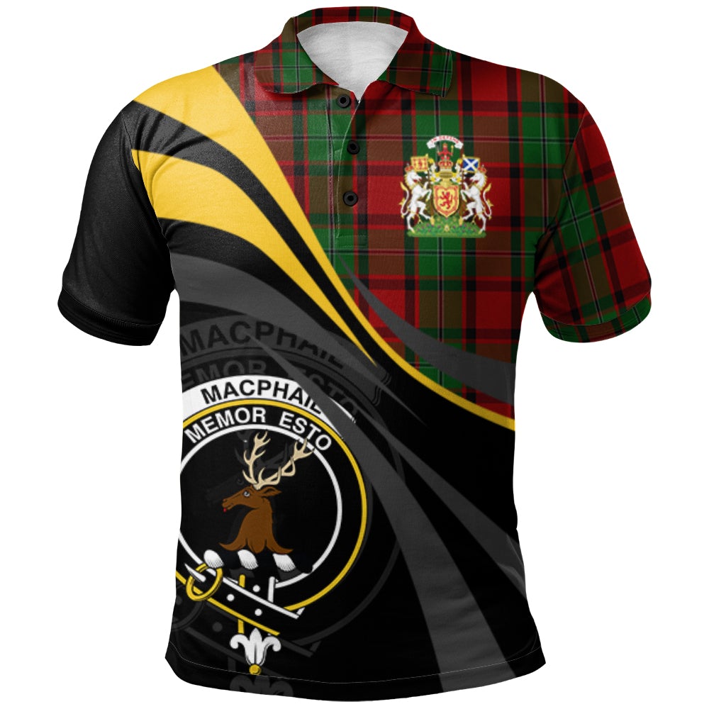 Clan MacPhail Tartan Polo Shirt - Royal Coat Of Arms Style DZ33 MacPhail Tartan Tartan Polo   