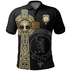 Clan MacQueen Clan Unisex Polo Shirt - Celtic Tree Of Life SX74 MacQueen Tartan Tartan Polo   