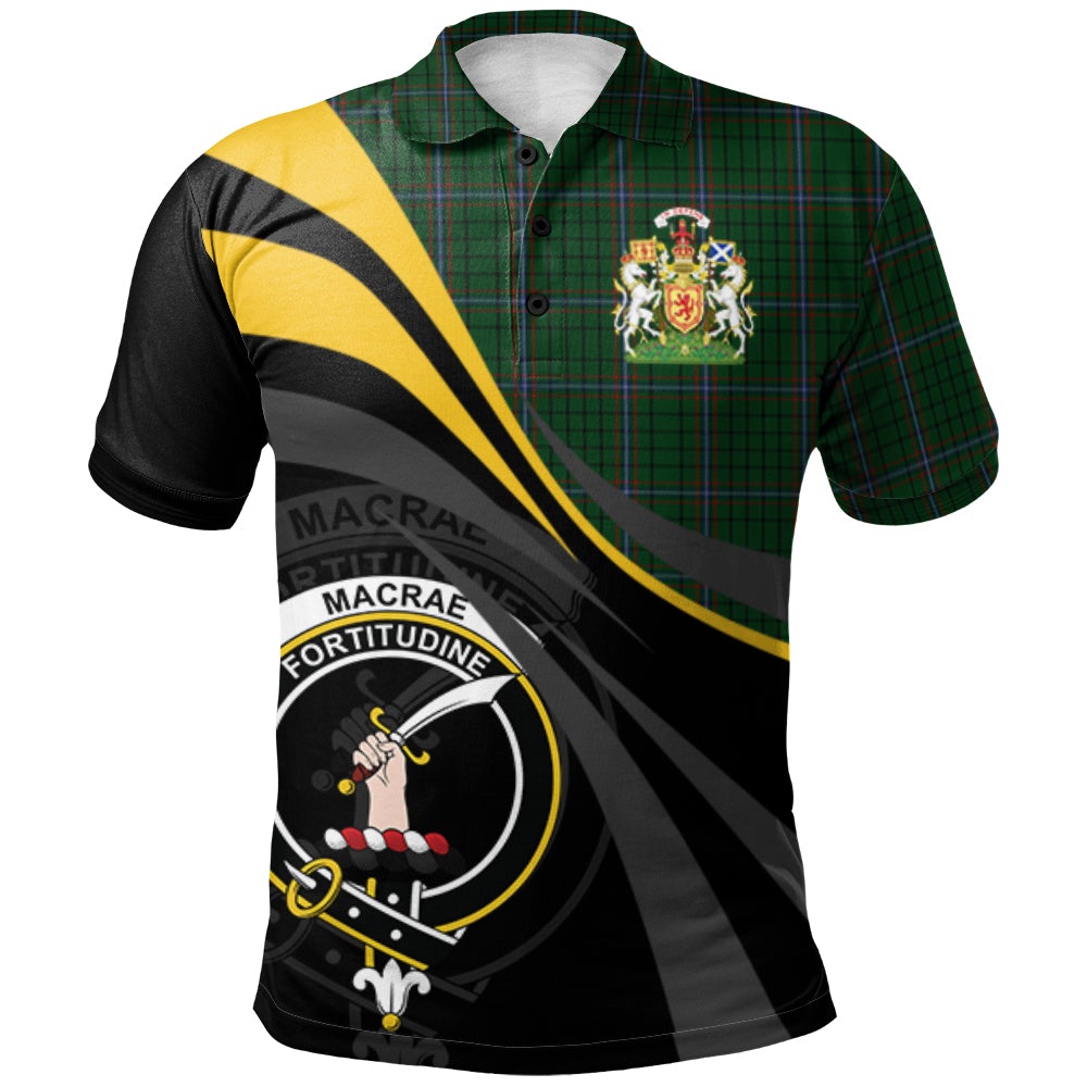 Clan MacRae Tartan Polo Shirt - Royal Coat Of Arms Style XF71 MacRae Tartan Tartan Polo   