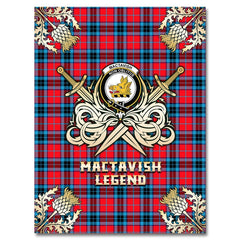 Clan MacTavish Modern Tartan Gold Courage Symbol Blanket KI71 Clan MacTavish Tartan Today   