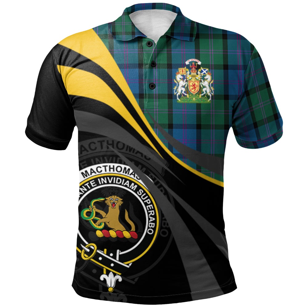 Clan MacThomas Tartan Polo Shirt - Royal Coat Of Arms Style IL43 MacThomas Tartan Tartan Polo   