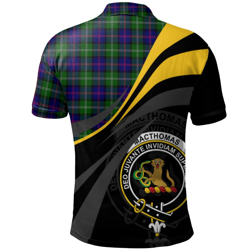 Clan MacThomas Modern Tartan Polo Shirt - Royal Coat Of Arms Style ZZ98 MacThomas Modern Tartan Tartan Polo   