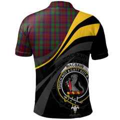 Clan Macbain of Tomatin Tartan Polo Shirt - Royal Coat Of Arms Style WK58 Macbain of Tomatin Tartan Tartan Polo   