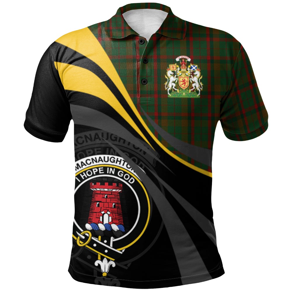 Clan Macnaughton Hunting Tartan Polo Shirt - Royal Coat Of Arms Style YD20 Macnaughton Hunting Tartan Tartan Polo   