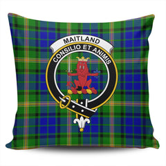 Clan Maitland Tartan Crest Pillow Cover VA14 Clan Maitland Tartan Today   