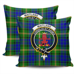 Clan Maitland Tartan Crest Pillow Cover VA14 Clan Maitland Tartan Today   