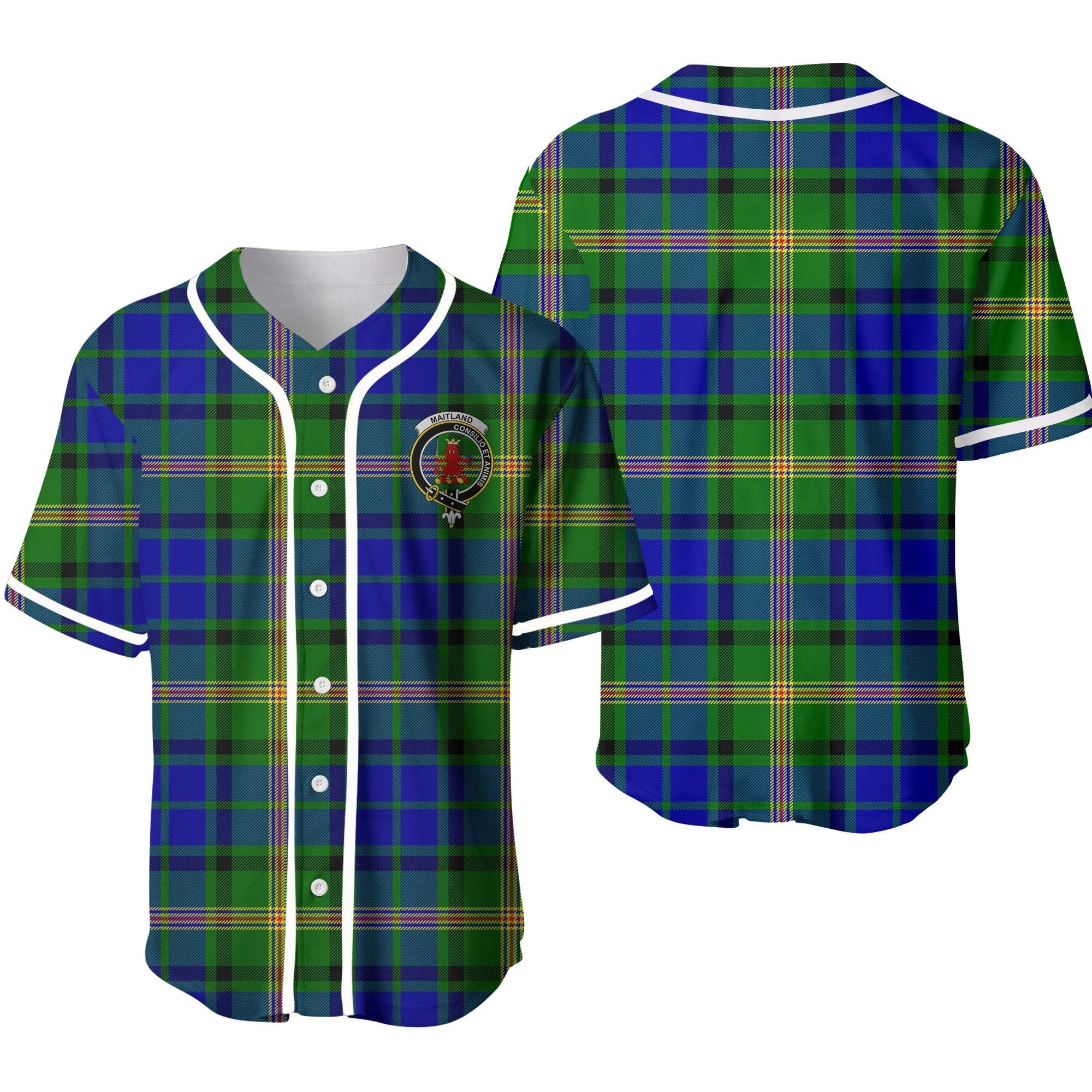 Clan Maitland Tartan Unisex Baseball Jersey UL45HO54 Clan Maitland Tartan Today   