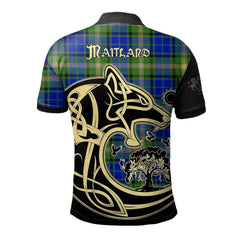 Clan Maitland Tartan Polo Shirt Viking Wolf YK98 Maitland Tartan Tartan Polo   