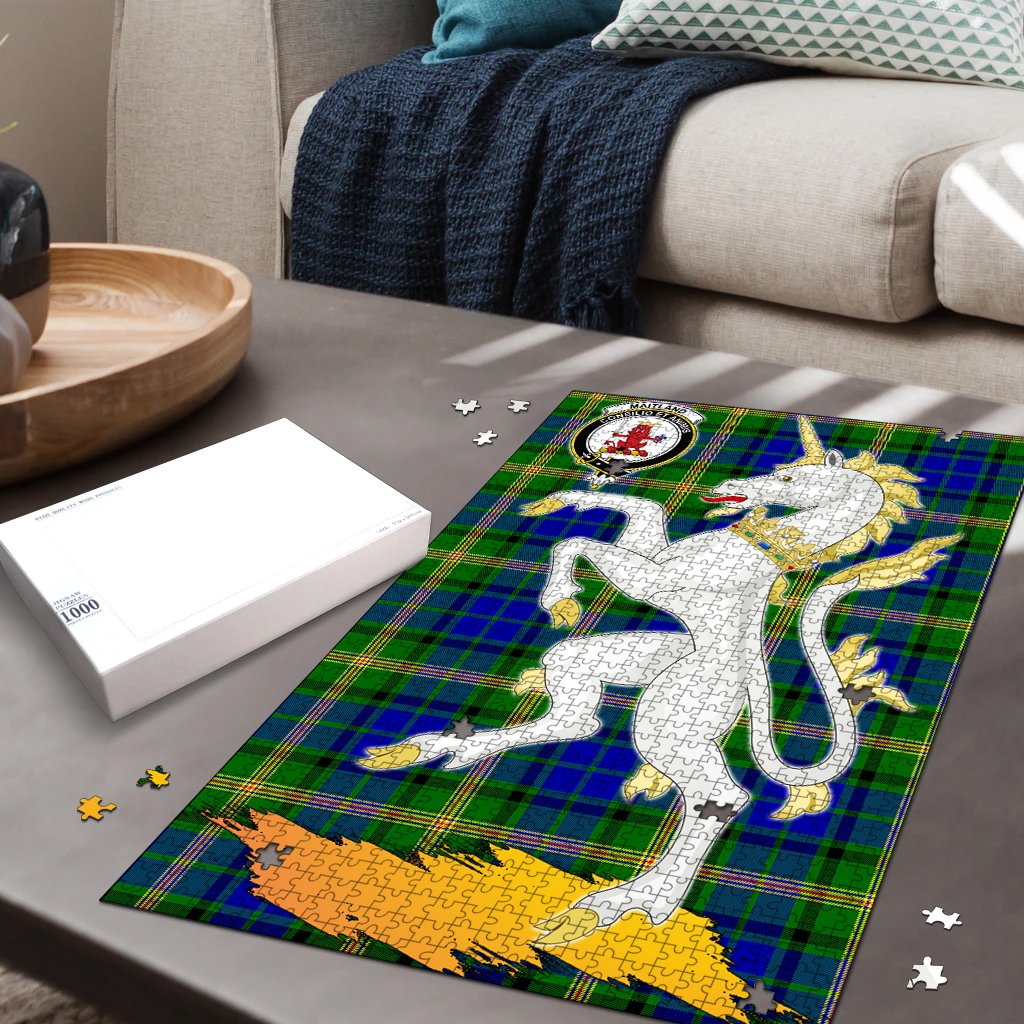 Clan Maitland Tartan Crest Unicorn Scotland Jigsaw Puzzles Gift For Family NK16 Clan Maitland Tartan Today   