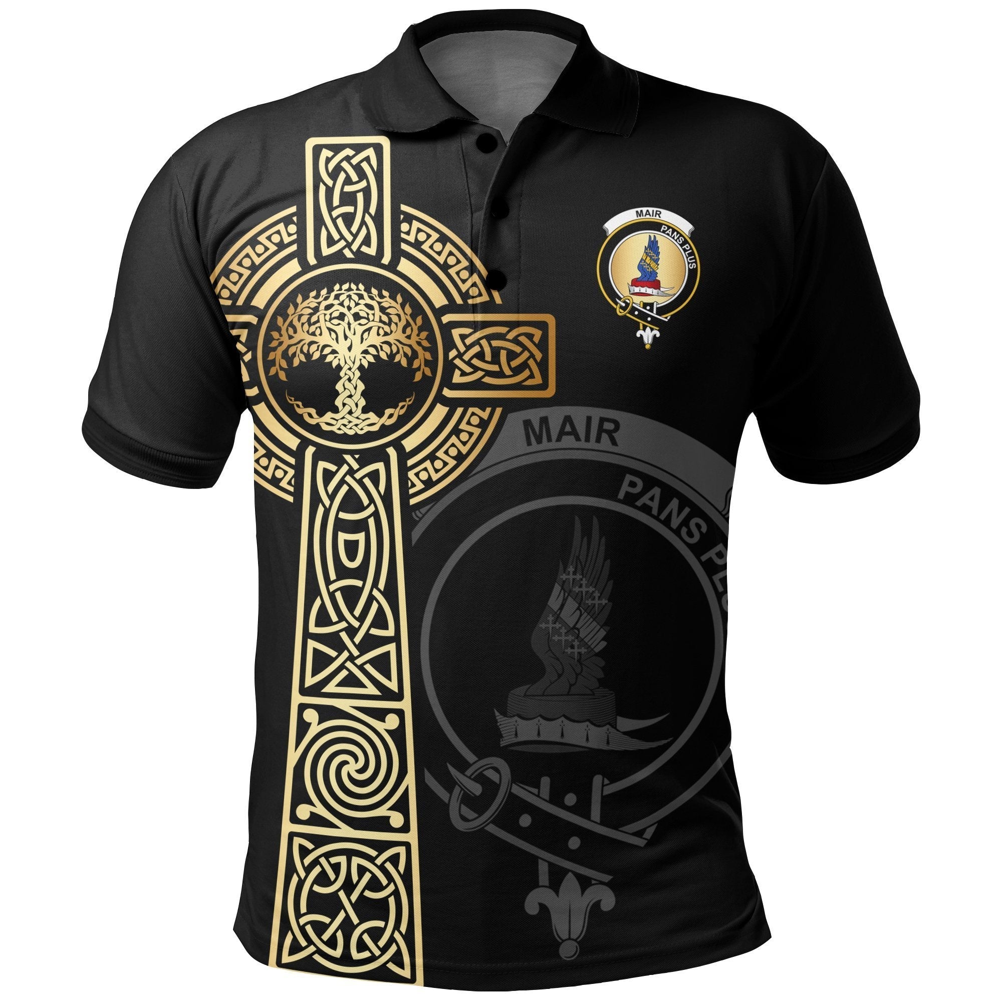 Clan Mar Clan Unisex Polo Shirt - Celtic Tree Of Life IH95 Mar Tartan Tartan Polo   