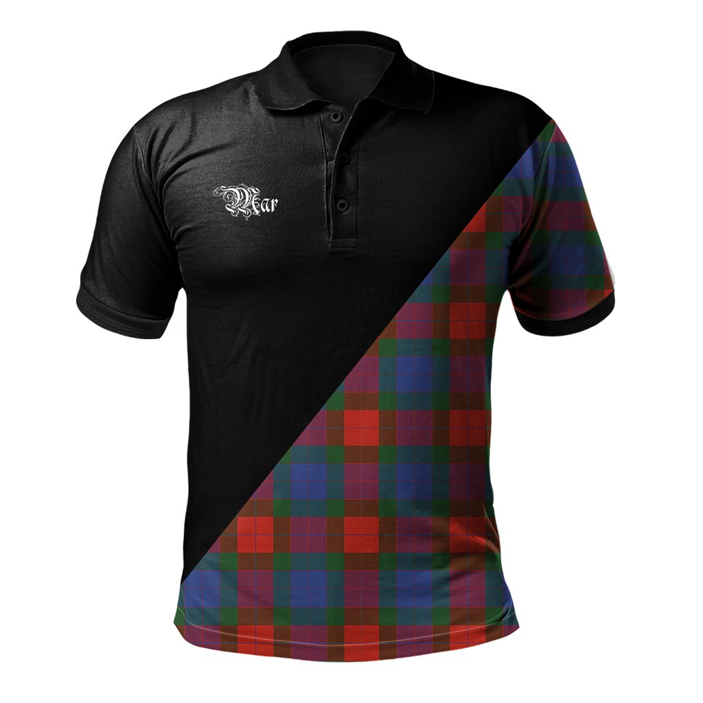 Clan Mar Clan - Military Polo Shirt WX32 Mar Tartan Tartan Polo   