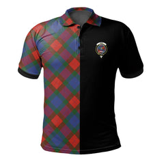 Clan Mar Tartan Polo Shirt Half of Me - Cross Style HM81 Mar Tartan Tartan Polo   