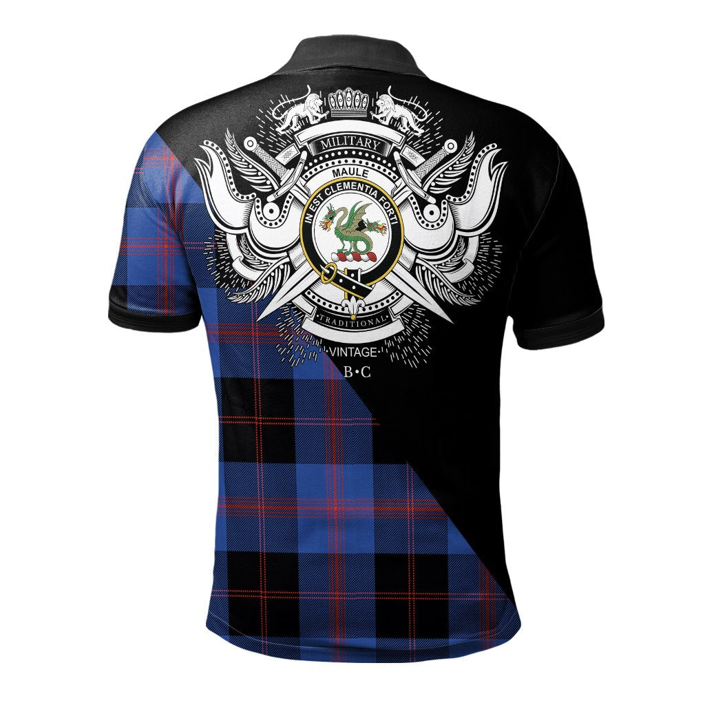 Clan Maule Clan - Military Polo Shirt SL82 Maule Tartan Tartan Polo   