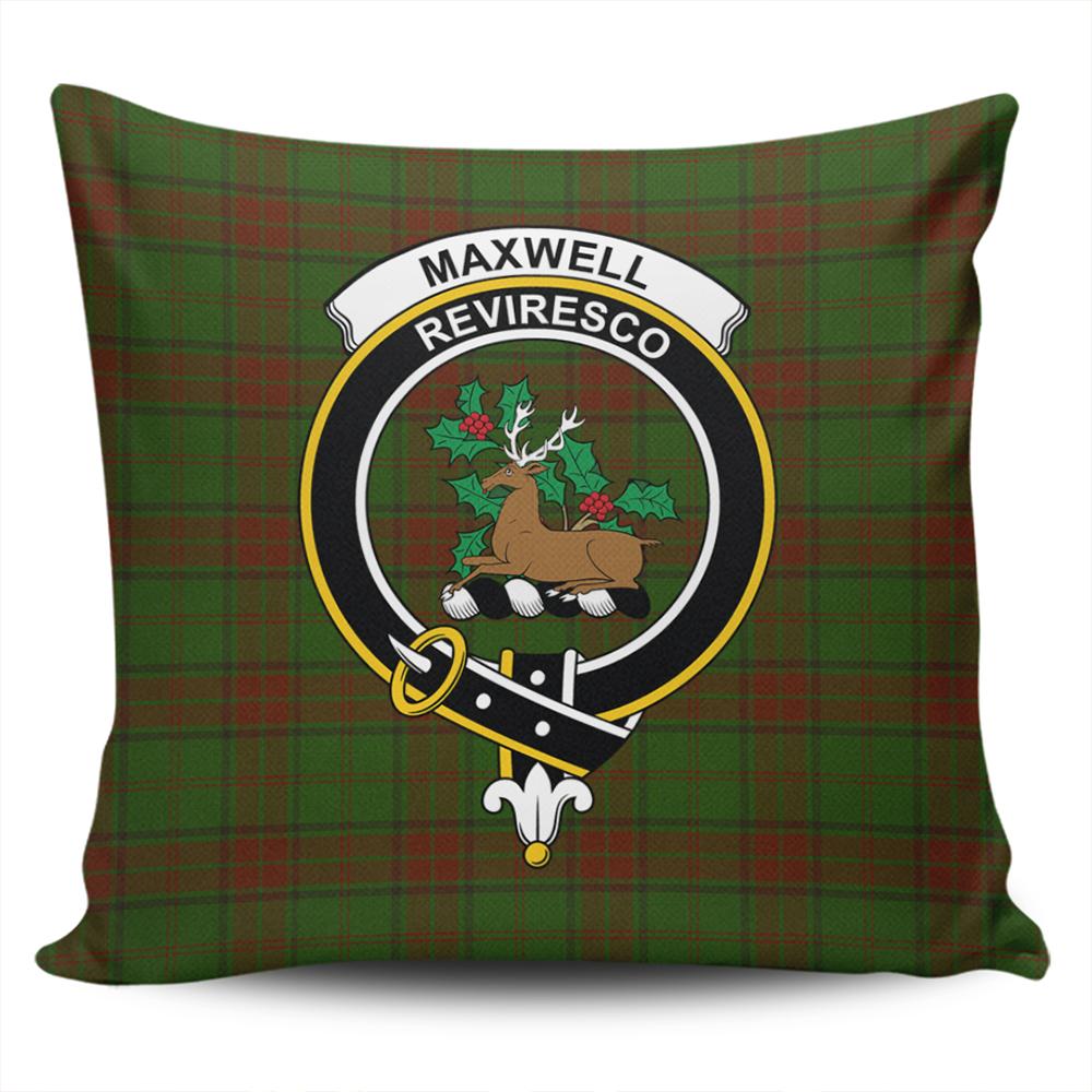 Clan Maxwell Hunting Tartan Crest Pillow Cover ZI42 Clan Maxwell Tartan Today   