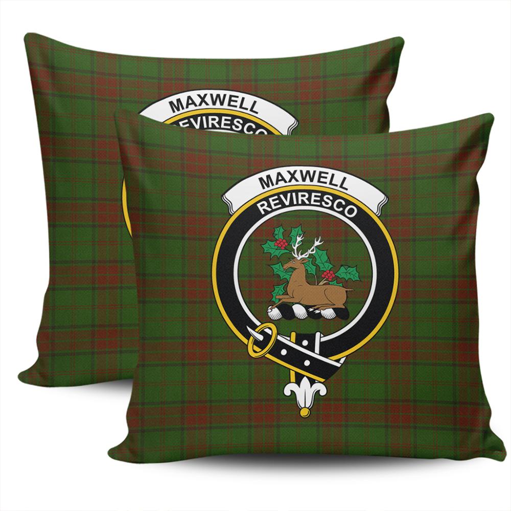 Clan Maxwell Hunting Tartan Crest Pillow Cover ZI42 Clan Maxwell Tartan Today   