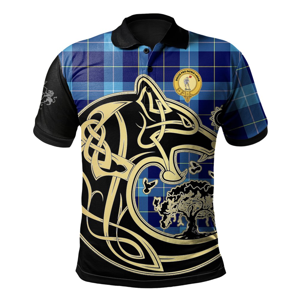 Clan McKerrell Tartan Polo Shirt Viking Wolf YM49 McKerrell Tartan Tartan Polo   