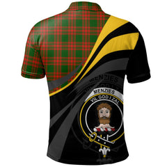 Clan Menzies Green Modern Tartan Polo Shirt - Royal Coat Of Arms Style FP69 Menzies Green Modern Tartan Tartan Polo   