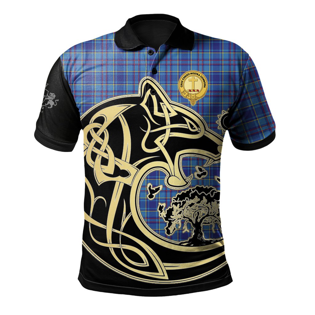 Clan Mercer Modern Tartan Polo Shirt Viking Wolf TE74 Mercer Modern Tartan Tartan Polo   