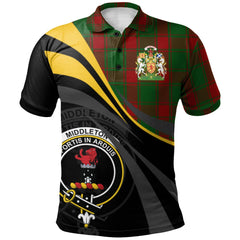 Clan Middleton Tartan Polo Shirt - Royal Coat Of Arms Style TZ38 Middleton Tartan Tartan Polo   