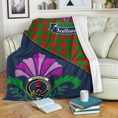 Clan Middleton Tartan Crest Premium Blanket Thistle Style AM52 Clan Middleton Tartan Today   