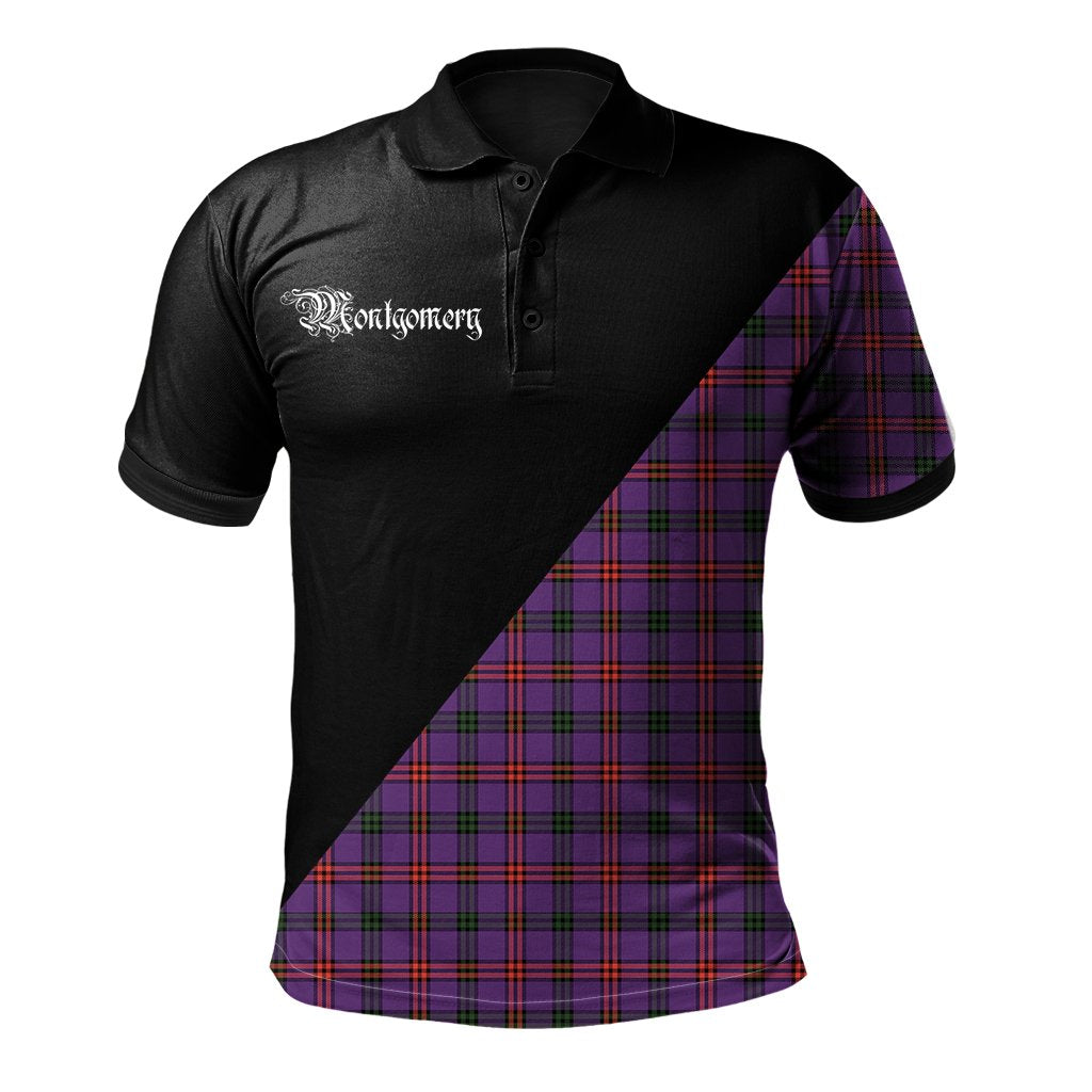 Clan Montgomery Modern Clan - Military Polo Shirt XL60 Montgomery Modern Tartan Tartan Polo   