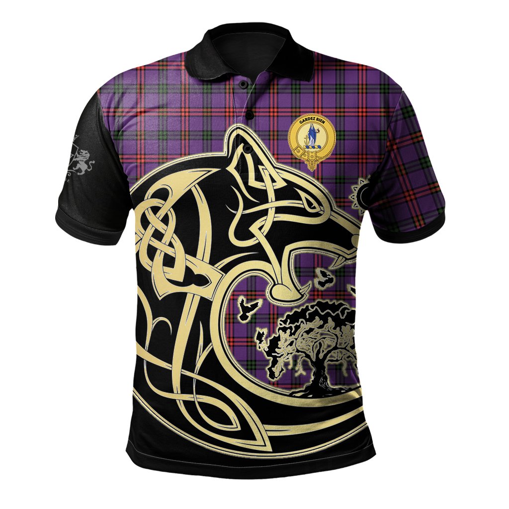 Clan Montgomery Modern Tartan Polo Shirt Viking Wolf CR61 Montgomery Modern Tartan Tartan Polo   