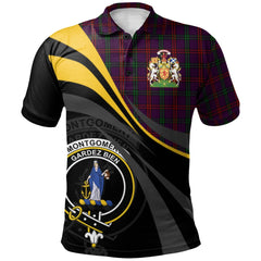 Clan Montgomery of Eglinton Tartan Polo Shirt - Royal Coat Of Arms Style GS34 Montgomery of Eglinton Tartan Tartan Polo   