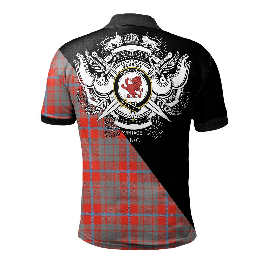 Clan Moubray Clan - Military Polo Shirt QN90 Moubray Tartan Tartan Polo   