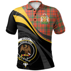 Clan Munro Ancient Tartan Polo Shirt - Royal Coat Of Arms Style KY10 Munro Ancient Tartan Tartan Polo   