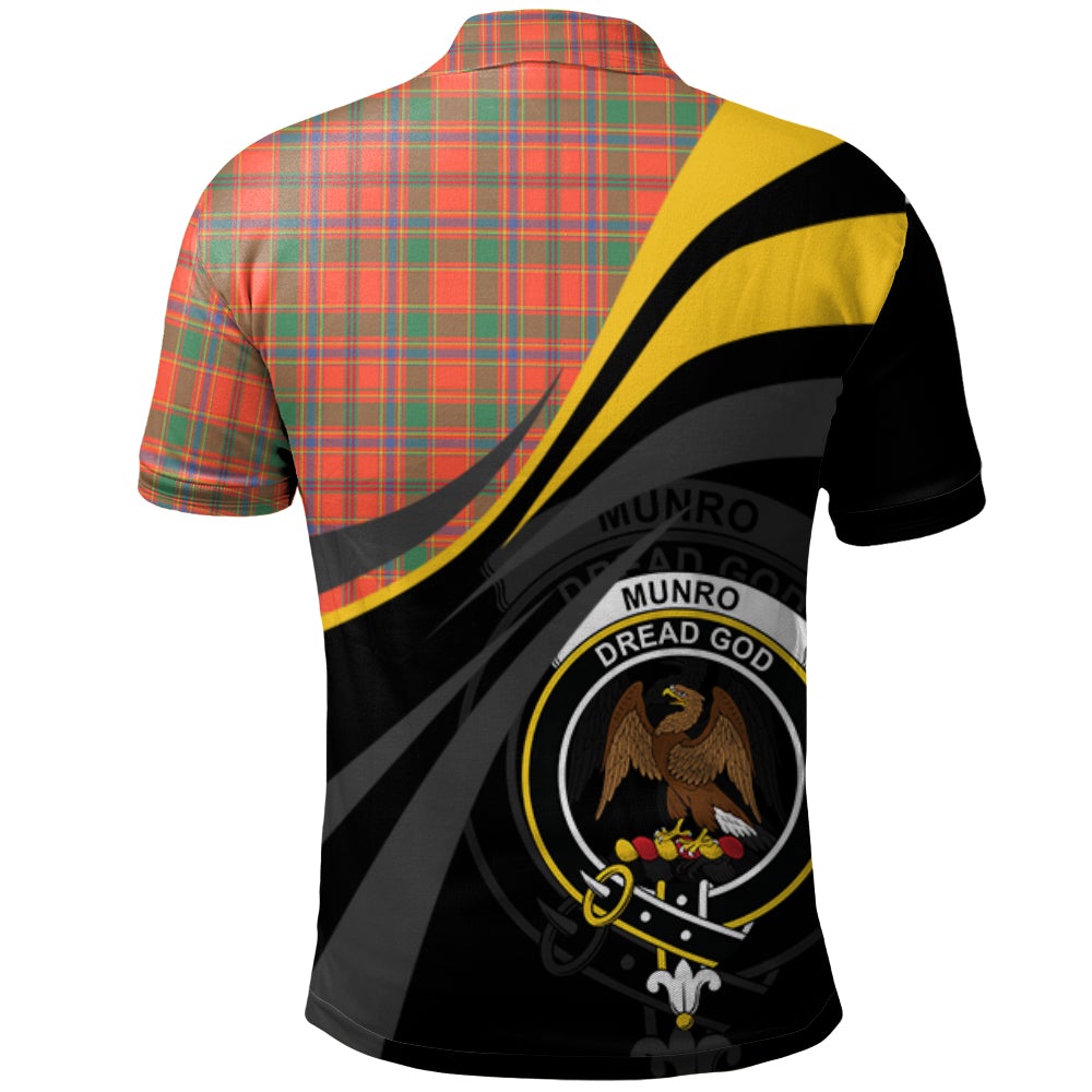 Clan Munro Ancient Tartan Polo Shirt - Royal Coat Of Arms Style KY10 Munro Ancient Tartan Tartan Polo   