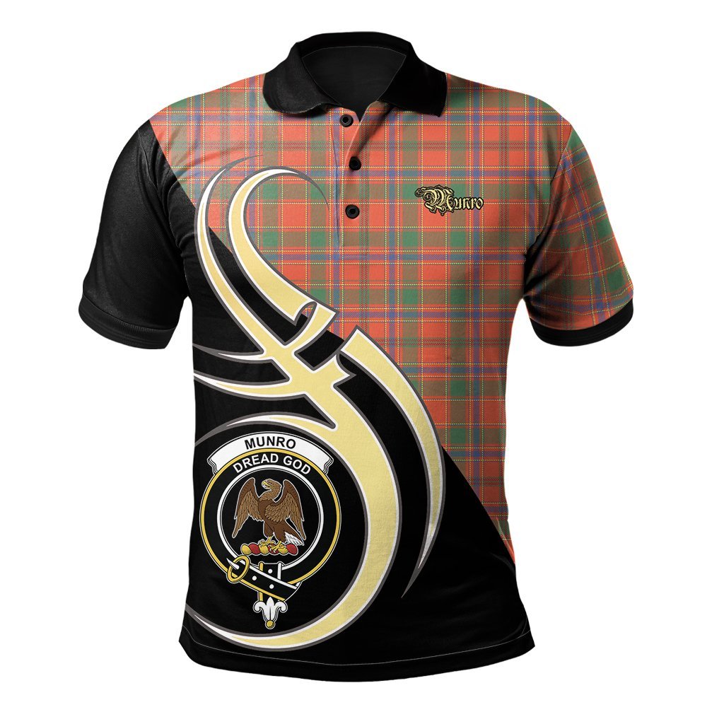 Clan Munro Ancient Tartan Polo Shirt - Believe In Me Style QF16 Munro Ancient Tartan Tartan Polo   