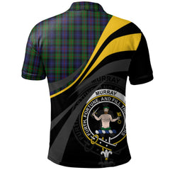 Clan Murray of Atholl Tartan Polo Shirt - Royal Coat Of Arms Style KV45 Murray of Atholl Tartan Tartan Polo   