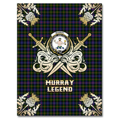 Clan Murray of Atholl Modern Tartan Gold Courage Symbol Blanket GZ83 Clan Murray Tartan Today   