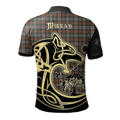 Clan Murray of Atholl Weathered Tartan Polo Shirt Viking Wolf PJ44 Murray of Atholl Weathered Tartan Tartan Polo   