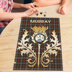 Clan Murray of Atholl Weathered  Tartan Crest Thistle Jigsaw Puzzles Gift For Family XK69 Clan Murray Tartan Today   