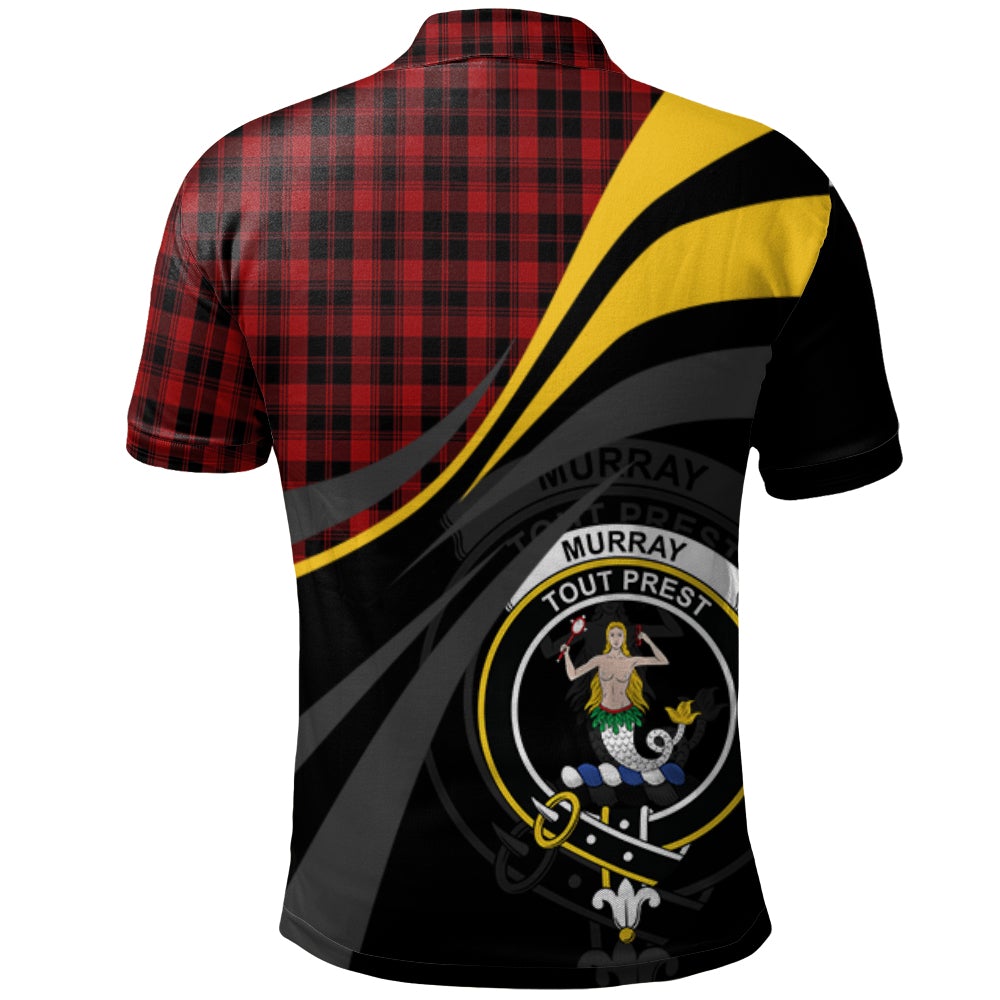 Clan Murray of Ochtertyre Tartan Polo Shirt - Royal Coat Of Arms Style CU85 Murray of Ochtertyre Tartan Tartan Polo   