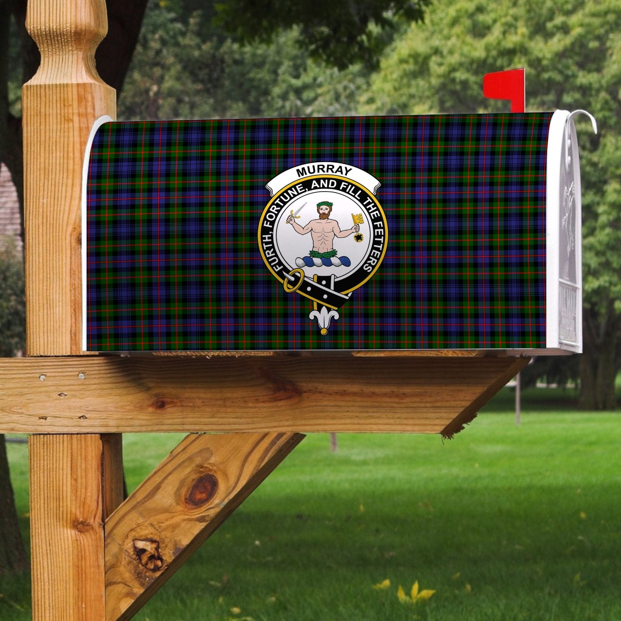 Clan Murray Of Atholl Modern Tartan Crest Mailbox HQ61 Clan Murray Tartan Today   