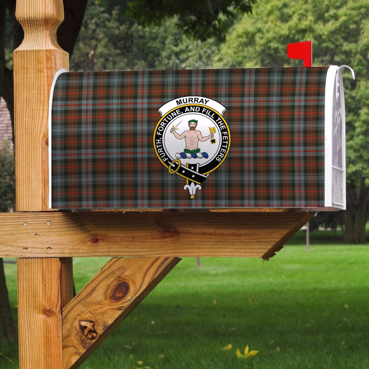 Clan Murray Of Atholl Weathered Tartan Crest Mailbox EB54 Clan Murray Tartan Today   