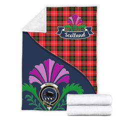 Clan Nesbitt Tartan Crest Premium Blanket Thistle Style MV29 Clan Nesbitt Tartan Today   