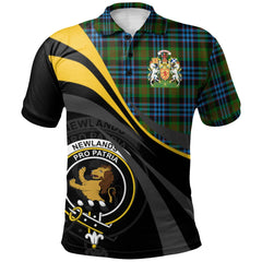 Clan Newlands of Lauriston Tartan Polo Shirt - Royal Coat Of Arms Style JI72 Newlands of Lauriston Tartan Tartan Polo   