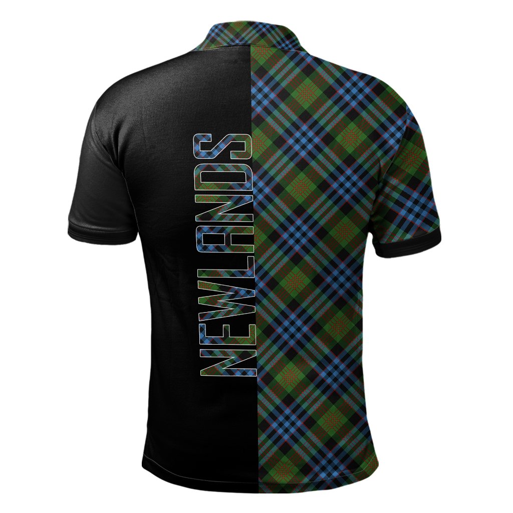 Clan Newlands of Lauriston Tartan Polo Shirt Half of Me - Cross Style UR10 Newlands of Lauriston Tartan Tartan Polo   