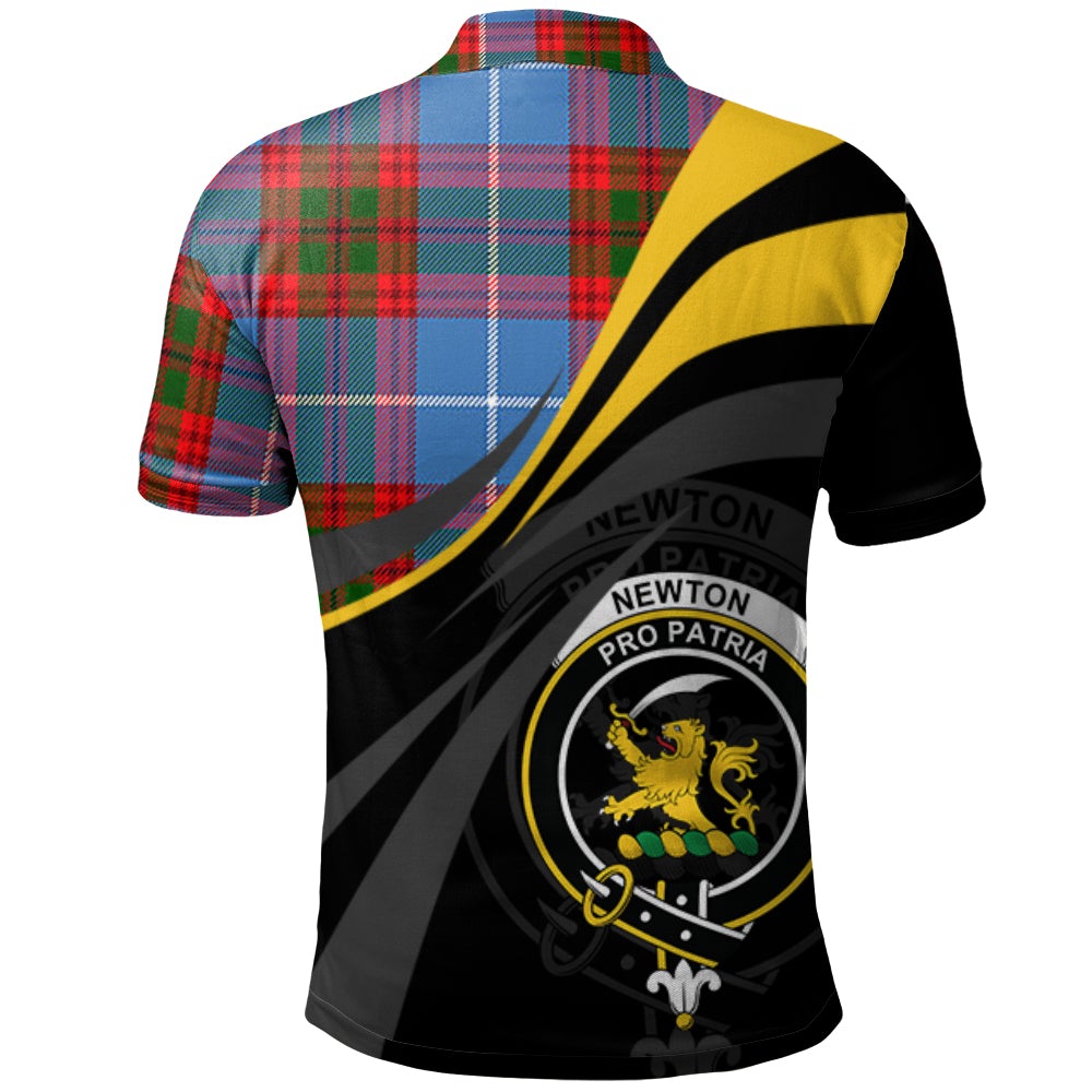 Clan Newton Tartan Polo Shirt - Royal Coat Of Arms Style RE99 Newton Tartan Tartan Polo   