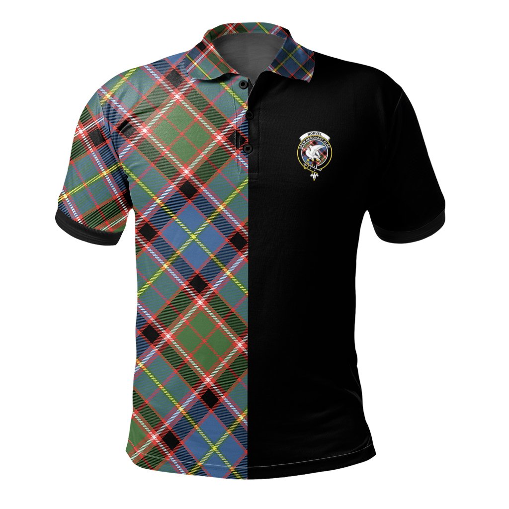 Clan Norvel Tartan Polo Shirt Half of Me - Cross Style DV25 Norvel Tartan Tartan Polo   