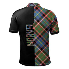 Clan Norvel Tartan Polo Shirt Half of Me - Cross Style DV25 Norvel Tartan Tartan Polo   