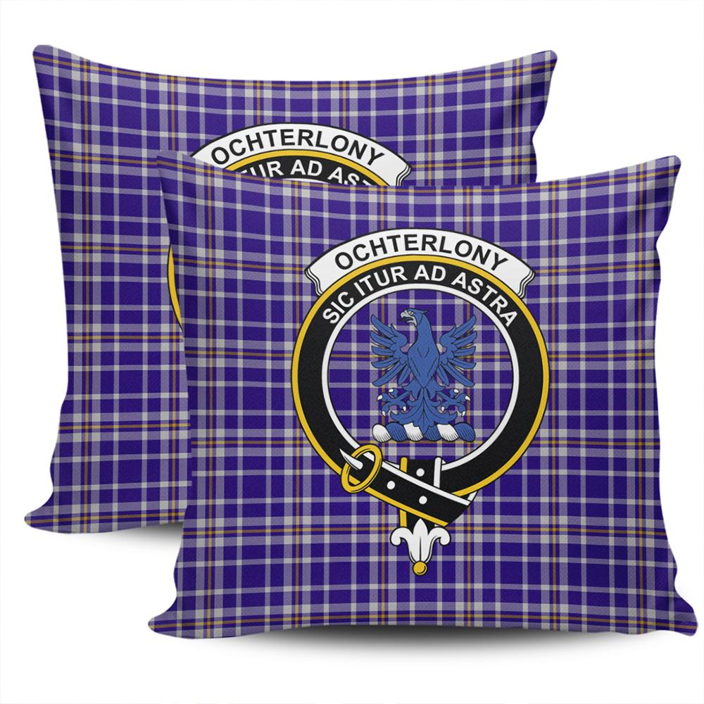 Clan Ochterlony Tartan Crest Pillow Cover EE71 Clan Ochterlony/ Ochterlonie Tartan Today   