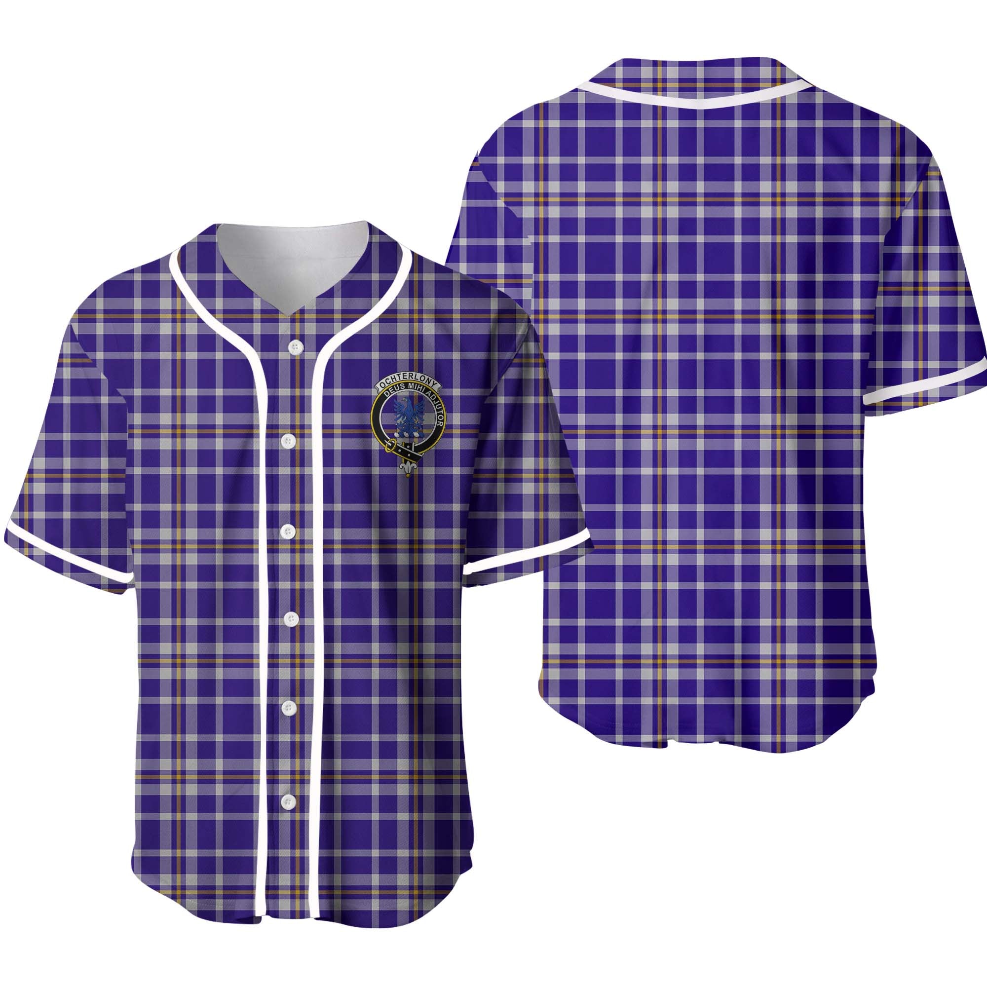 Clan Ochterlony Tartan Unisex Baseball Jersey HV32QJ86 Clan Ochterlony/ Ochterlonie Tartan Today   