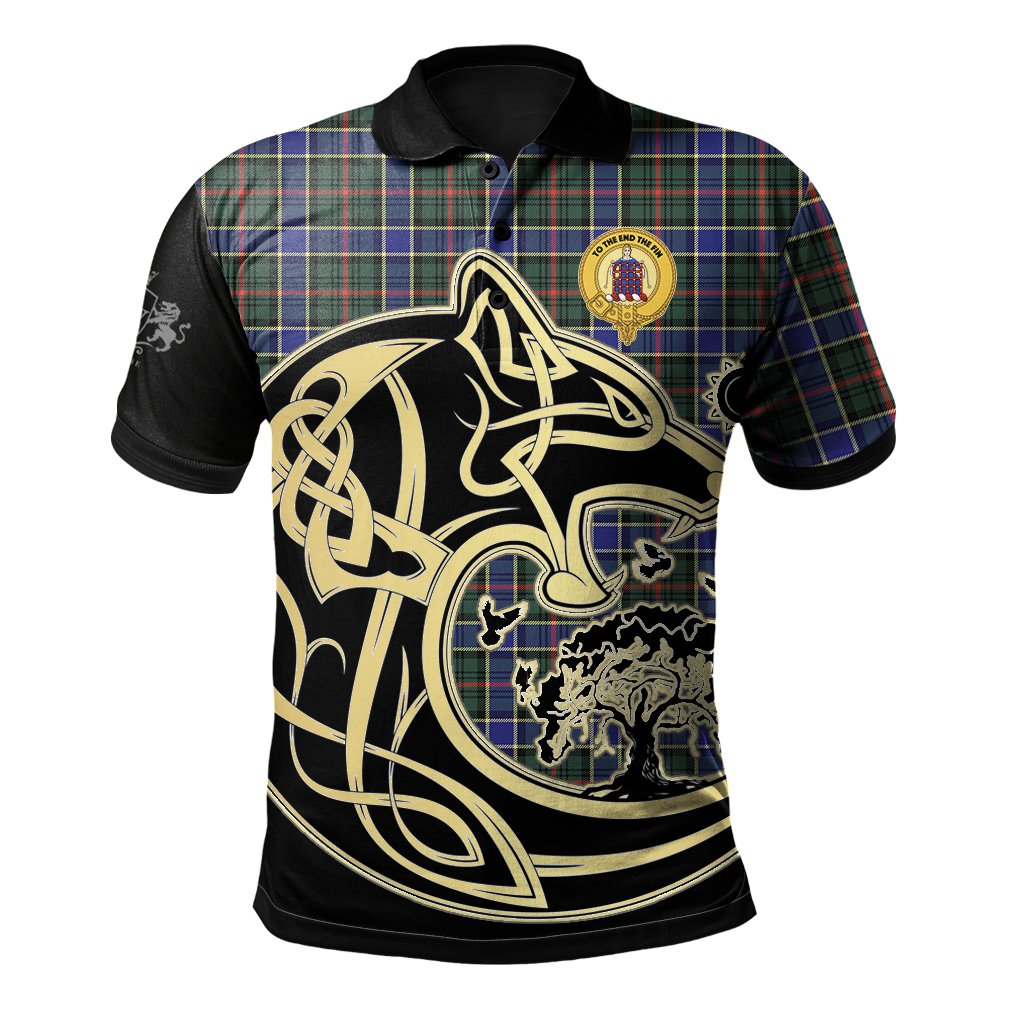 Clan Ogilvie Hunting Modern Tartan Polo Shirt Viking Wolf ZV16 Ogilvie Hunting Modern Tartan Tartan Polo   